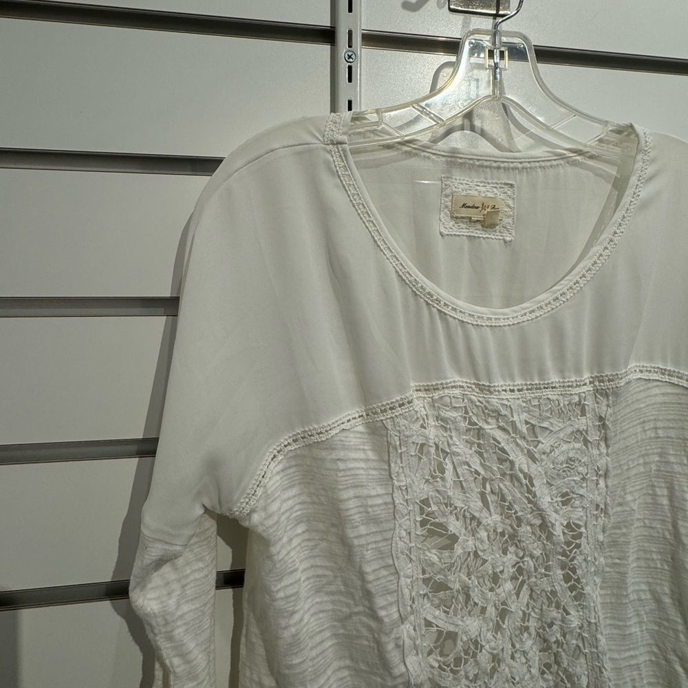Meadow Rue Cream Lace Detail Blouse - Picture 7 of 7